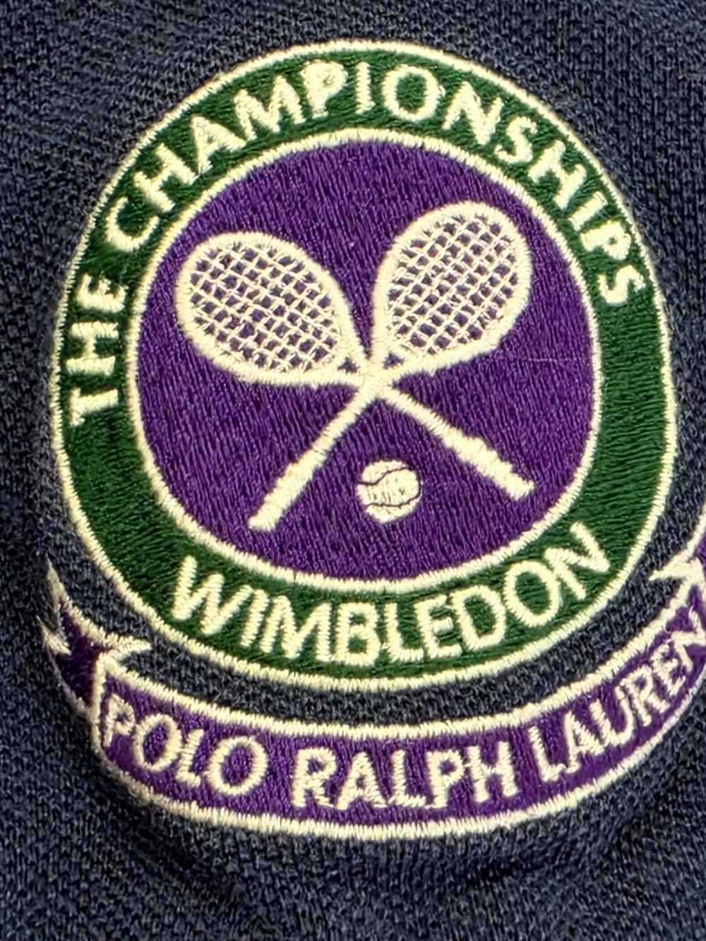 Polo Ralph Lauren Wimbledon Custom Fit Navy Green White Colorblock Polo Shirt - Picture 15 of 16